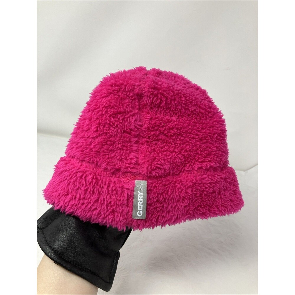 Gerry Faux Fur Pink Womens Size XS 5/6 Beanie Hat Winter Cap Colorful Dopamine
